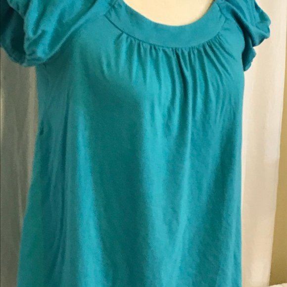 Oh Baby Blue Maternity Top ~ Size Small - Picture 3 of 4